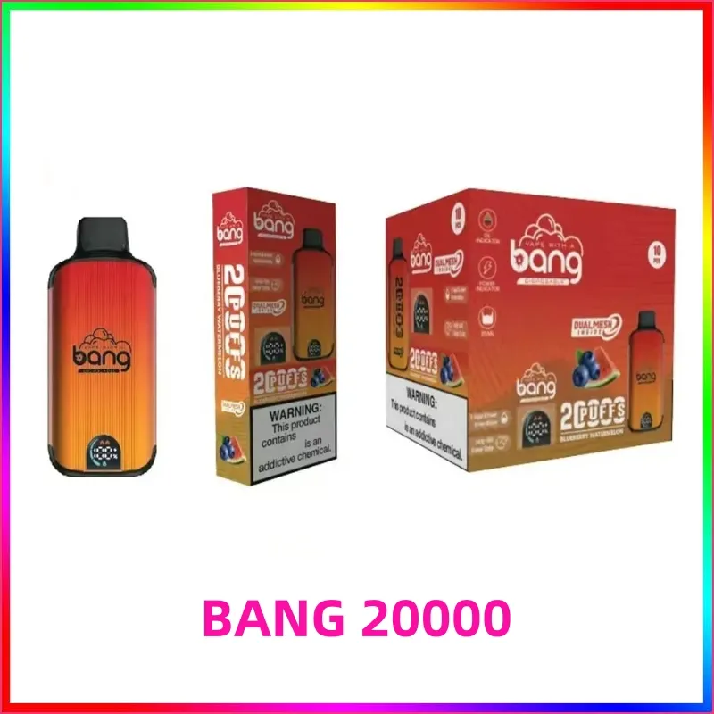 Originele Bang 20000 20K Puff 20000 20K oplaadbaar wegwerpbaar slim scherm E-sigaret met 650 mAh batterij 25 ml voorgevuld bang 18000 bang box bang 15000
