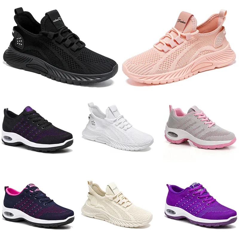 Novos homens mulheres sapatos caminhadas correndo sapatos planos sola macia moda branco preto rosa bule esportes confortáveis E20-1 GAI