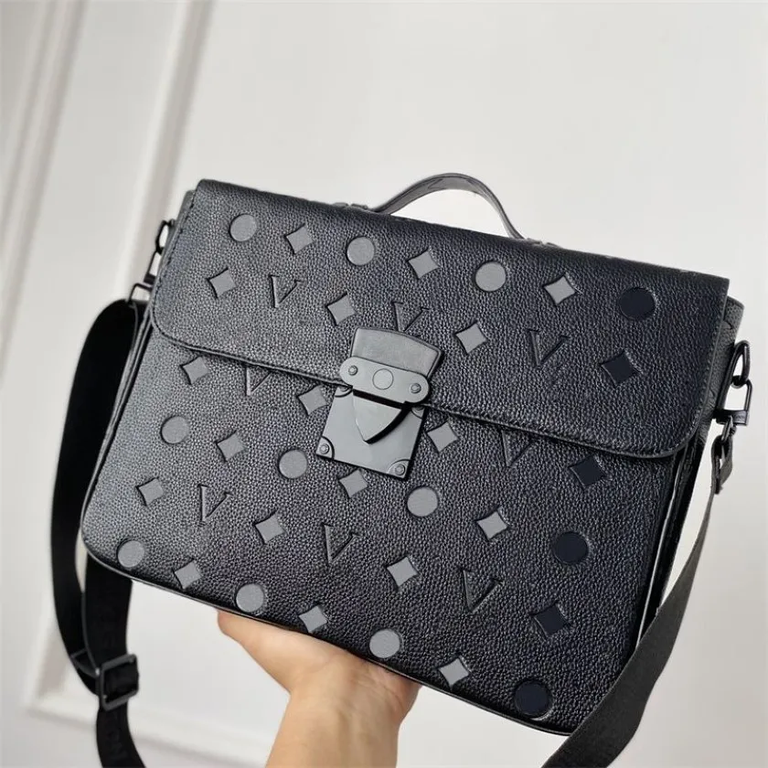 Designer Laptop Bag Mens Portcase Women Handbag Lock Letter Fashion Läder Messengers Väskor Märke Luxury Cross Body Bag303D