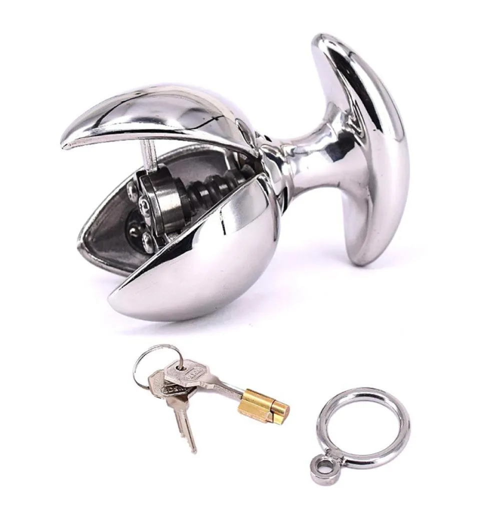 Anal Plug Expansion Rostfritt stål Låsan Ankare Justerbara rumpa Plugs BDSM Sex Toys For Woman Man7332494