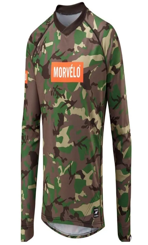 Morvelo Camouflage t-shirt vélo de descente VTT MX Jersey équipement de motocross à manches longues vêtements de cyclocross tout-terrain Maglia ciclismo4673206