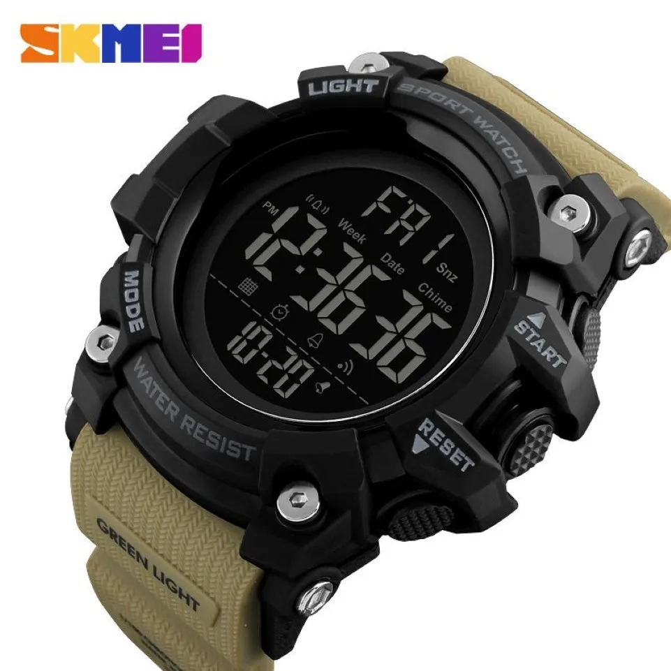 Skmei Męskie zegarek sportowy Modna moda cyfrowa męska zegarki Waterproof Waterproof Dual Time Shock WristWatches Relogio Masculino 201279s