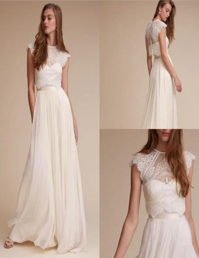 BHLDN Designer Bridal Jackets Cheap Bridal Wraps Coat Ivory Wedding Capes Wrap Bolero Jacket Cap Sleeve Lace Wedding Dress29953304366769