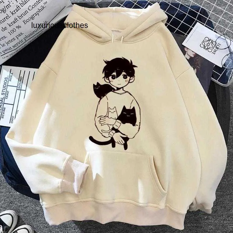 Sweats à capuche pour femmes Sweats à capuche pour femmes Omori femmes esthétique polaire Harajuku Sweat Y2k survêtement femme Streetwear chemise à capuche sweat costume de sport