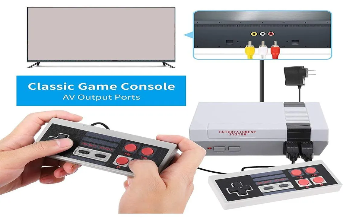 620 videogameconsole Retro draagbare mini-tv Handheld gamespelers met 2 klassieke controllers AV-uitgang Plug Play kindertijd voor 9760229