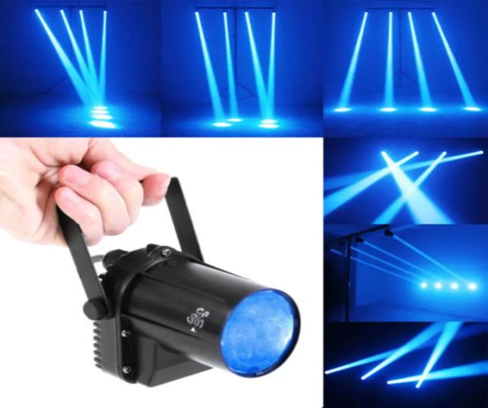 Mini 3W Blauwe LED-podiumlichtlamp Projector Disco Dance Party Club KTV DJ Bar Spin Laser Podiumverlichting Effect Spotlight Pinspot5736971