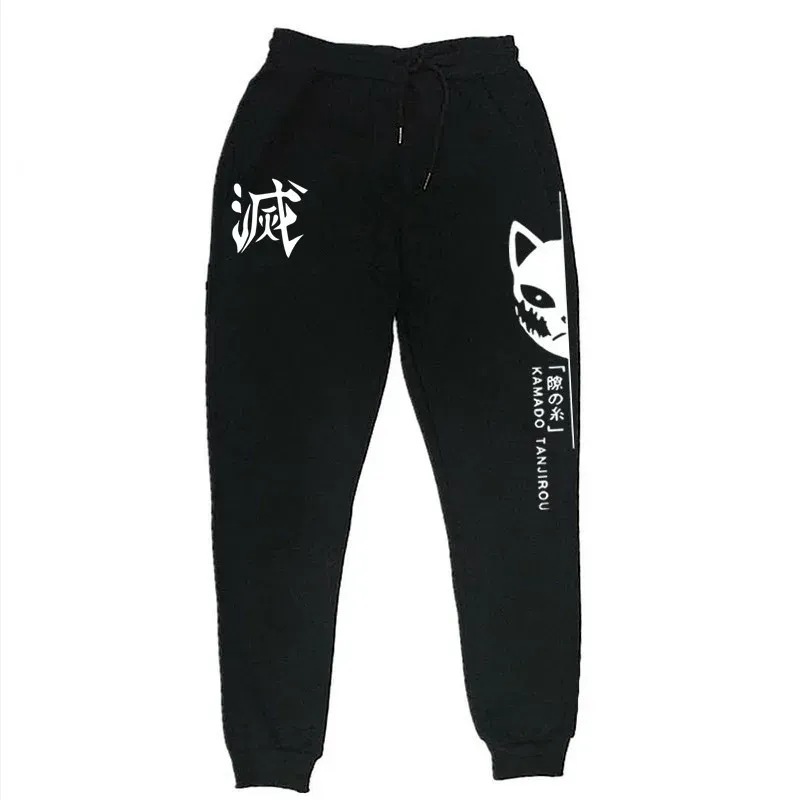 Capris Anime Demon Slayer Joggers Pants Mężczyźni Tanjiro Kamado Kostium HARAJUKU MĘŻCZYZN KOMENTACJI Demon Slayer Kimetsu no yaiba sudadera