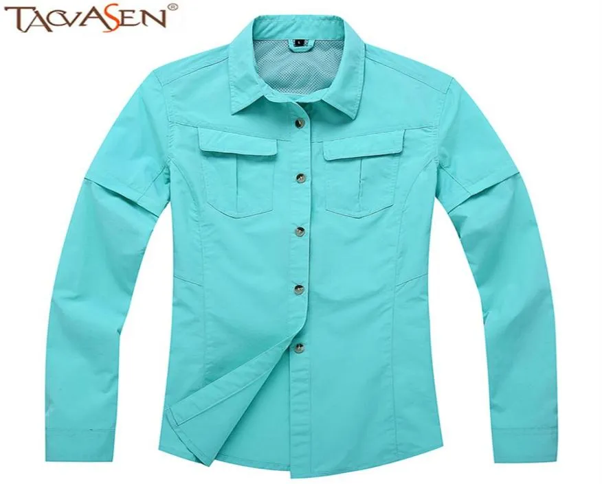 Tacvasen Shirt Femmes Blouses Vêtements de pêche à sec rapides Camping Randonnée Tops Femmes Chemises Longues Fin Shjxl03 C181114019221484