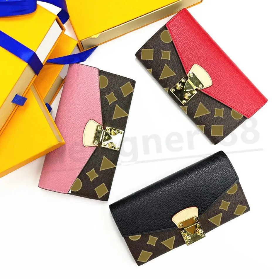 TOP qualité Luxurys Designers Portefeuilles Véritable Porte-monnaie en cuir Créateur de mode MON0GRAM Porte-cartes pour femmes emboss246H