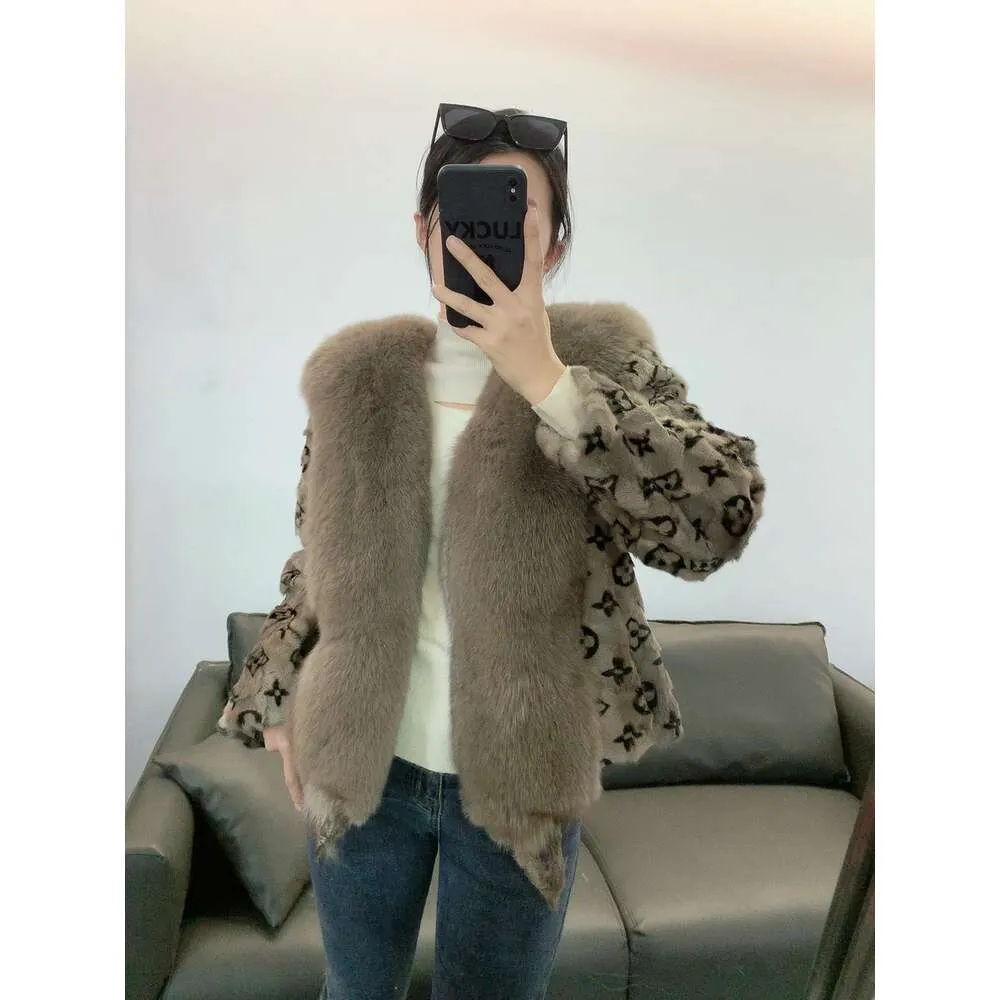 2023 Winter New Haining Fur Combination Sable And Fox Hair Front Coat For Women 856507