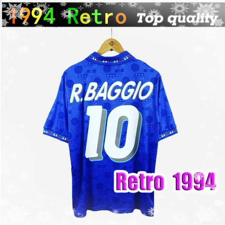 1994 Retro -Version Italien Fußball -Trikot 94 Home Maldini Baresi Roberto Baggio Zola Conte Soccer Shirt Away National Football Uniformen