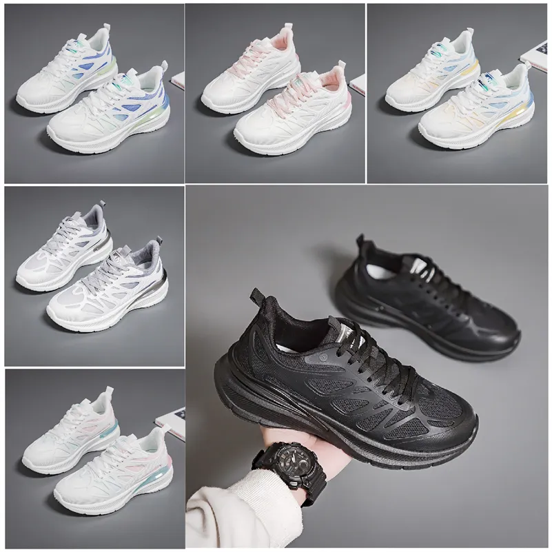 Nouveaux hommes femmes chaussures randonnée course chaussures plates semelle souple mode blanc noir rose bleu confortable sport Z1713 GAI