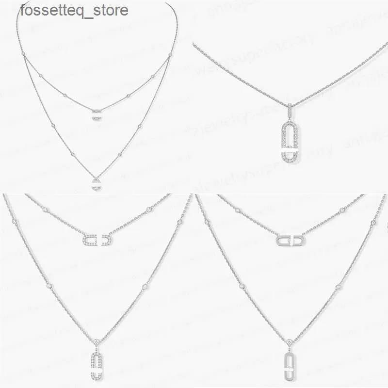 Anhänger-Halsketten, beliebte klassische Messik-Anhänger-Halsketten für Frauen, einzeln, drei Diamanten, verschiebbar, asymmetrisch, Designer-Schmuck, Luxus-RS-Party-Geschenk L240309