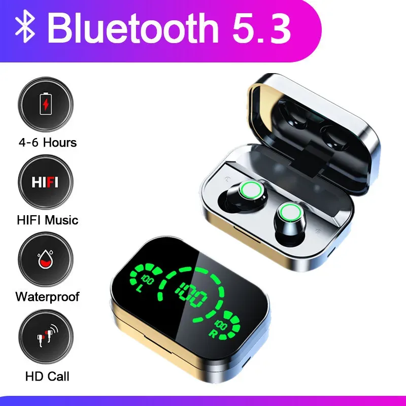 2024 TWS FONE BLUETOOTH 이어폰 방수 스포츠 소음 감소 무선 헤드폰 인 이어 이어 버드 스마트 폰 용 헤드셋