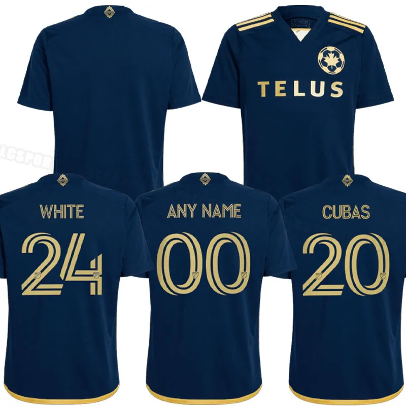 2024 2025 Vancouver Futebol Jerseys Whitecaps Home Away Homens Crianças Kits Completos Fãs Jogador Versão 24 25 Camisa de Futebol Tailândia Qualidade