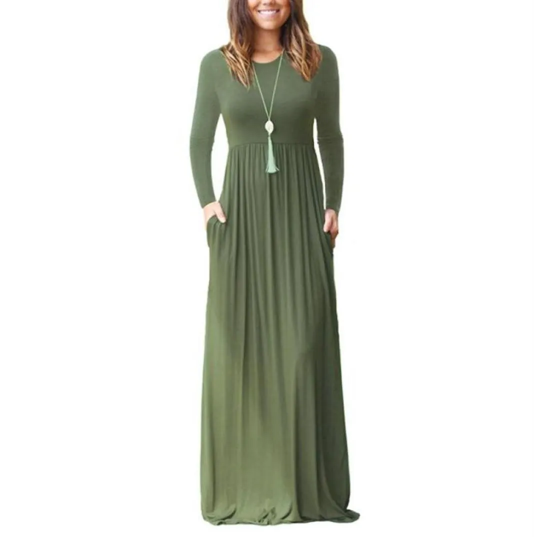 Robe de grossesse à manches longues pour femme Maxi Bottom Robes de maternité de soirée pour femmes enceintes Vêtements Gravidas Robes Vêtements Y19053349094