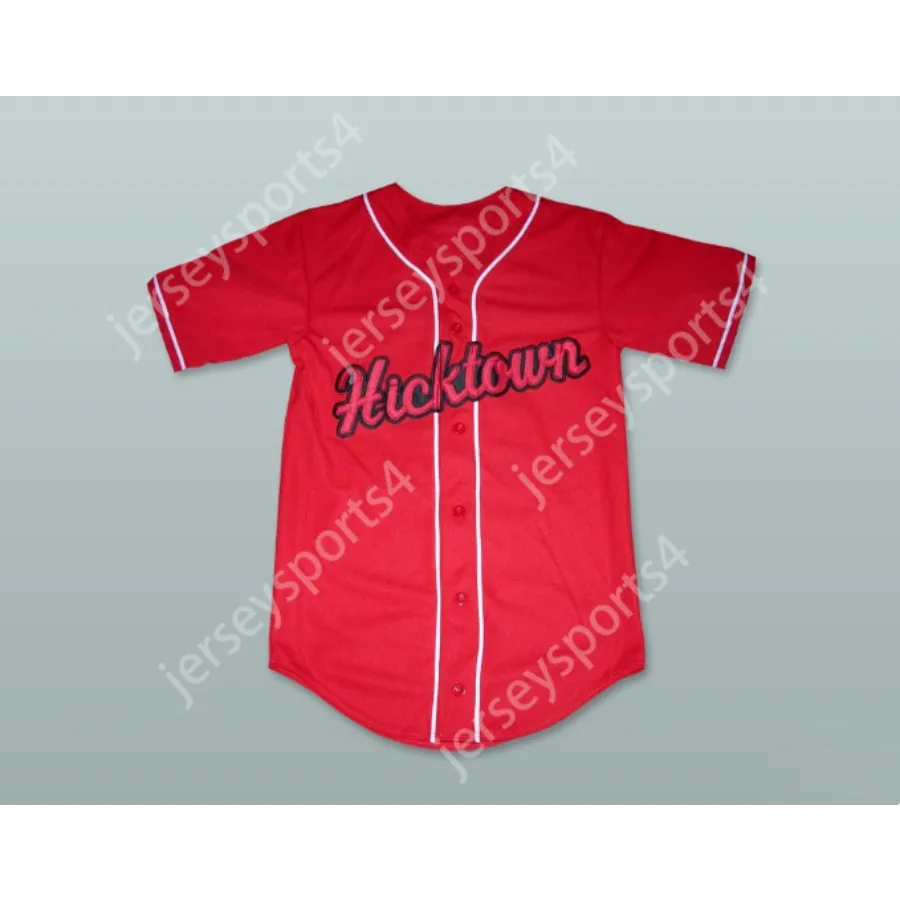 Hicktown 12 Red Baseball Jersey Ed S-6xl