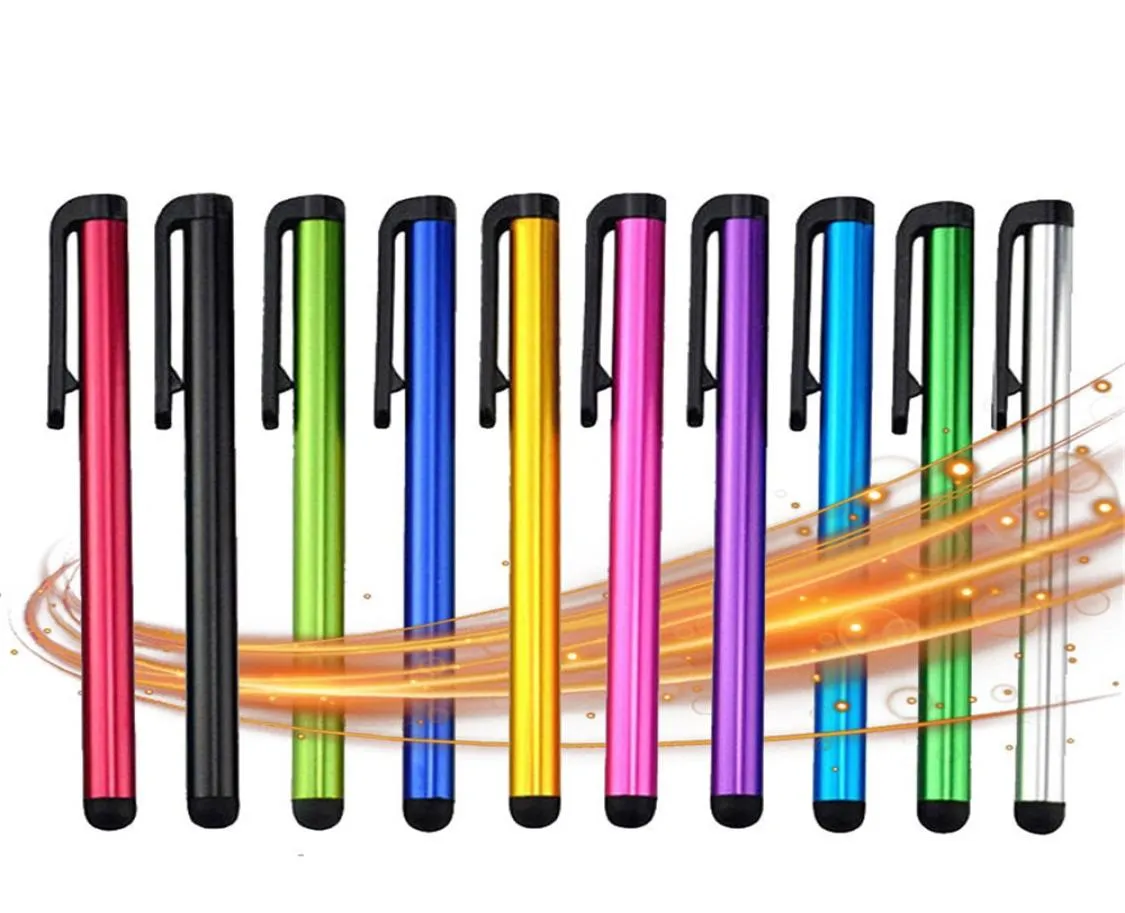 Caneta stylus capacitiva universal para iphone 7 7plus 6 6s 5 5S caneta de toque para telefone celular para tablet diferentes cores 5048363