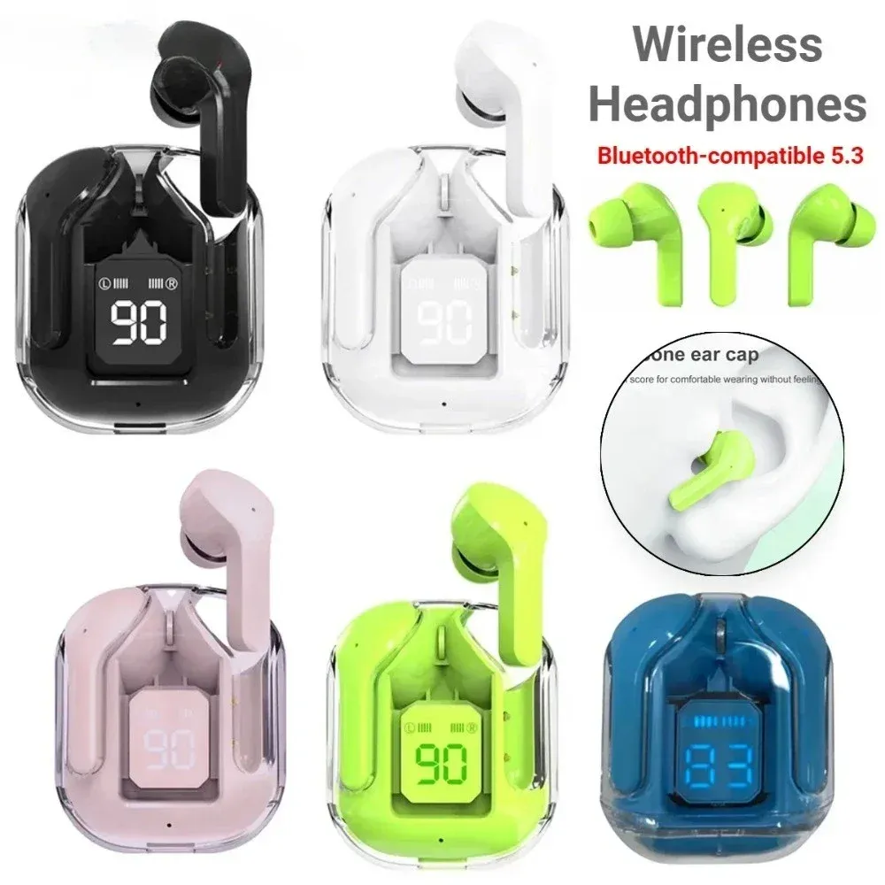 T2 TWS Hoofdtelefoon 5.3 Draadloze Koptelefoon Bluetooth Headset Ruisonderdrukkende HD HiFi Stereo Oordopjes Voor Huawei Xiaomi iPhone