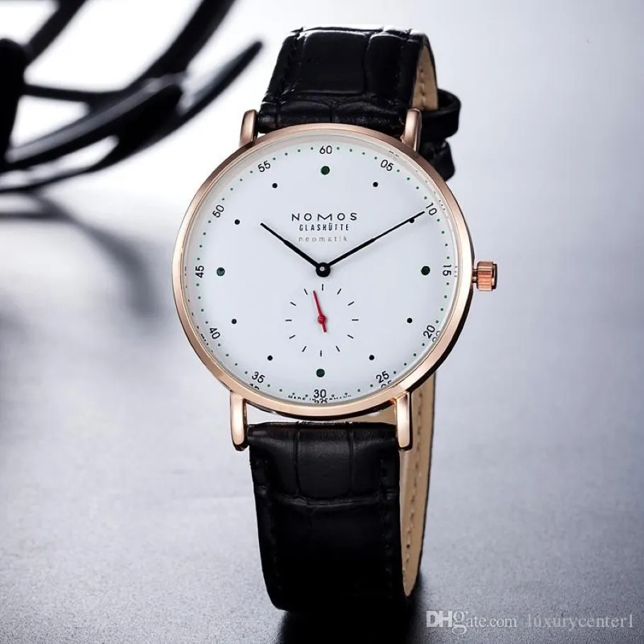 2022 Nomos Mens Quartz Casual Watch ze stali nierdzewnej Zegar męski Małe tarcze Work Relogio Masculino Men Luksusowe zegarki Quartz210p