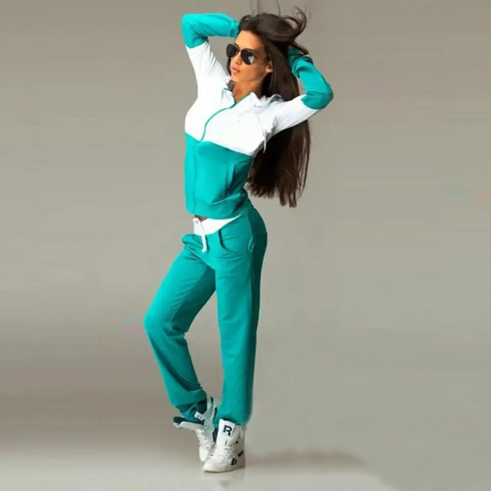 Polos Kadın Trailsuits Sport Suit Sweatshirt ve Pantolon 2 adet Set Kadın Spor Salonu Fitness Cappa Jogging Elbise Ladies Giyim 2017