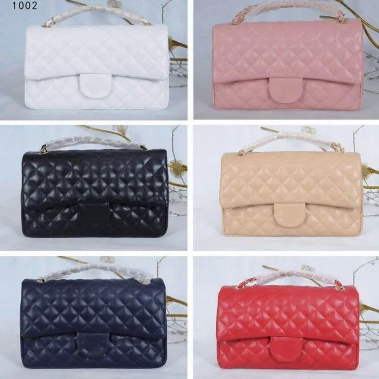 7A Top Designers Bolso de marca de lujo personalizado CCHANNEL Bolso de mujer 2024 Cadena de oro de cuero Crossbody Clip de ganado rosa blanco y negro