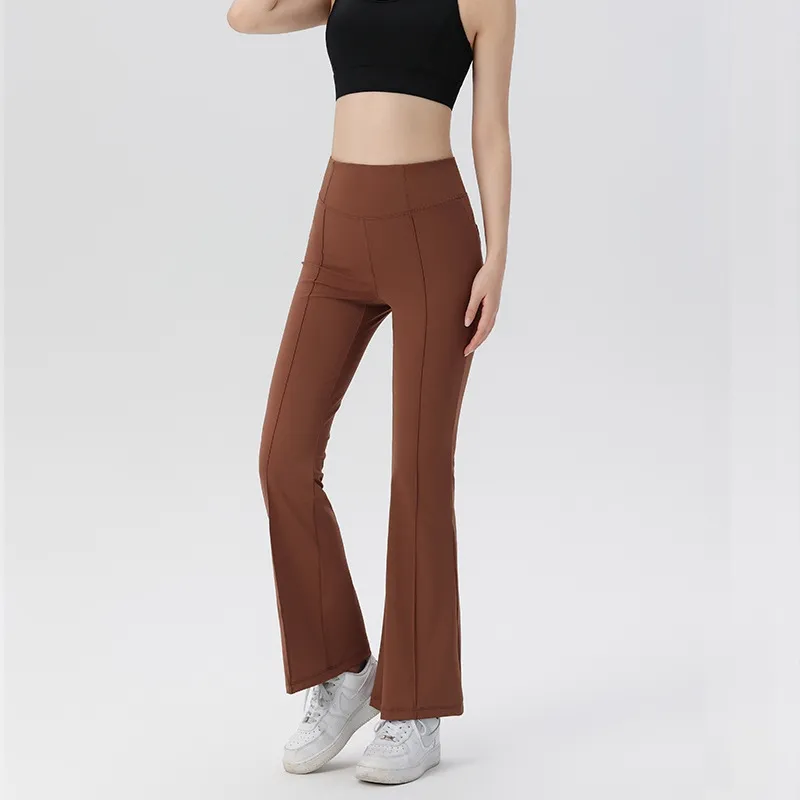 ALOLULU Damesyoga Nieuwe wijd uitlopende broek met hoge taille voor nauwsluitende, slim-fit fitnessleggings voor buiten