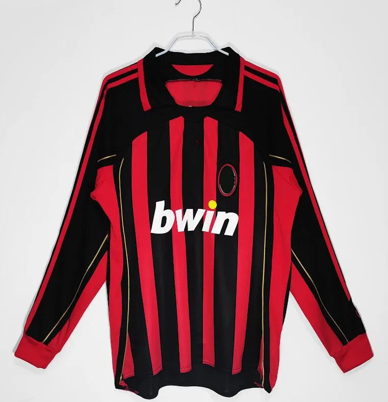 AC Retro Black Soccer Kits Kit 2006 2007, KAKA Long, MILAN