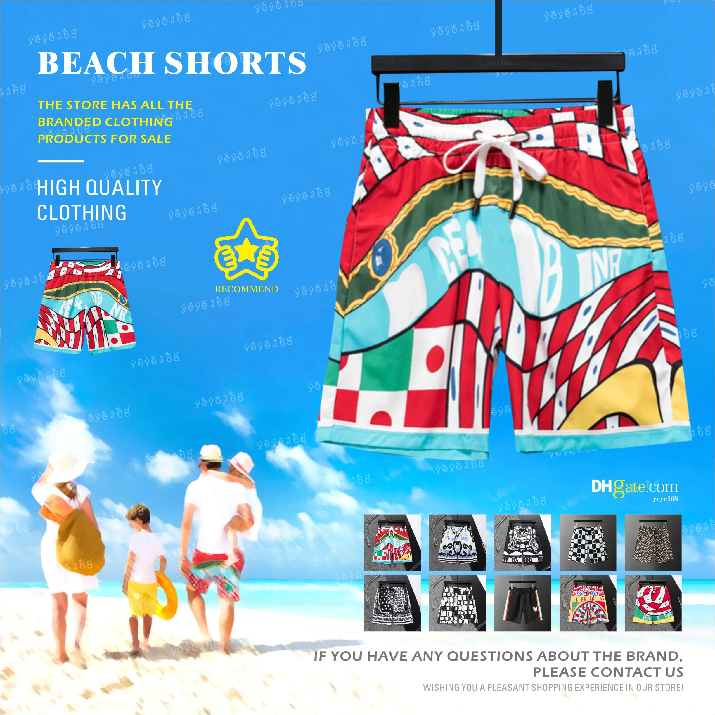 Heren shorts designer shorts shorts zomermode strandbroek heren hoge kwaliteit streetwear rood blauw zwart paarse broek heren korte Aziatische maat M-3XL 88