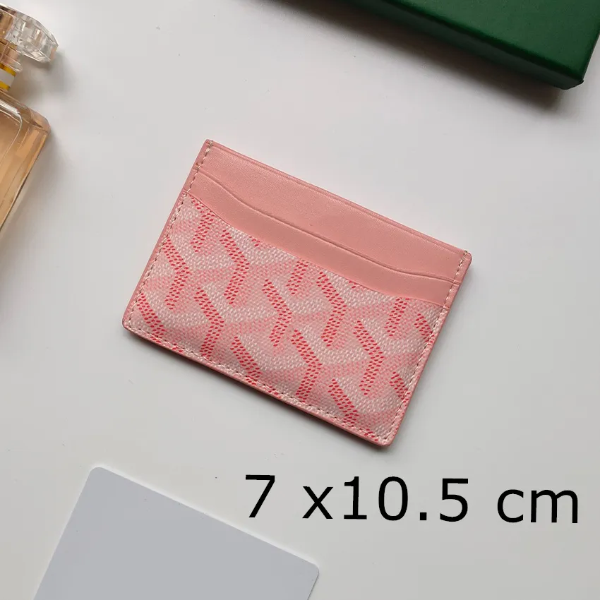 Kvinnor Purses små plånbok lyxväskor Designer Pink Card Holder dragkedja eller flip-top design betyg 5A läder levereras med dammväska och presentföretag, personliga plånböcker