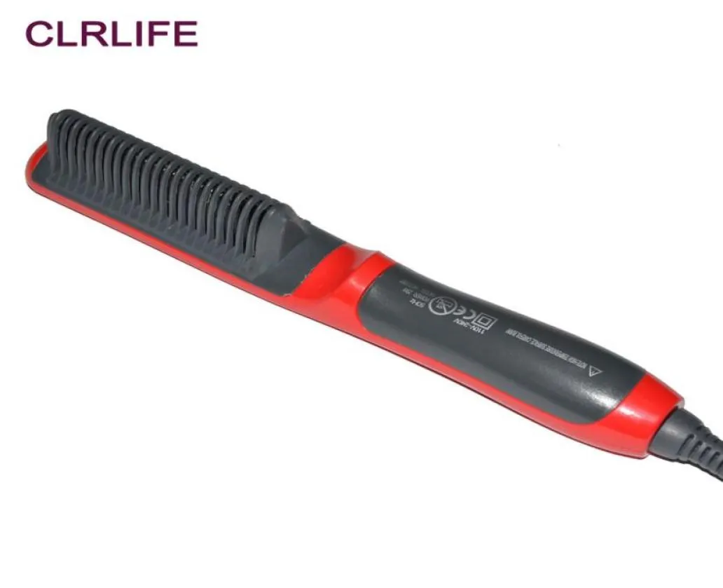 Clrlife elektrikli saç düzleştirici pürüzsüz seramik saç düzleştirme fırçası düz demir hızlı düzleştirici güzellik araçları8291113