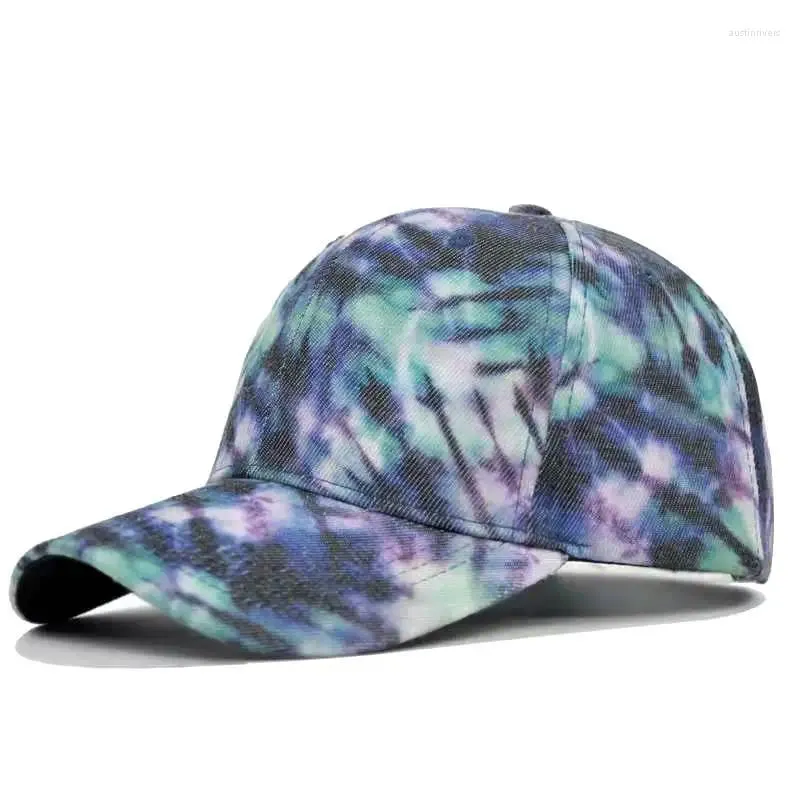 Cappellini da baseball Moda Tie-Dye Berretto da baseball Primavera Uomo Donna Amanti della tendenza Cappello snapback colorato Unisex Outdoor regolabile Sole Graffiti Bone