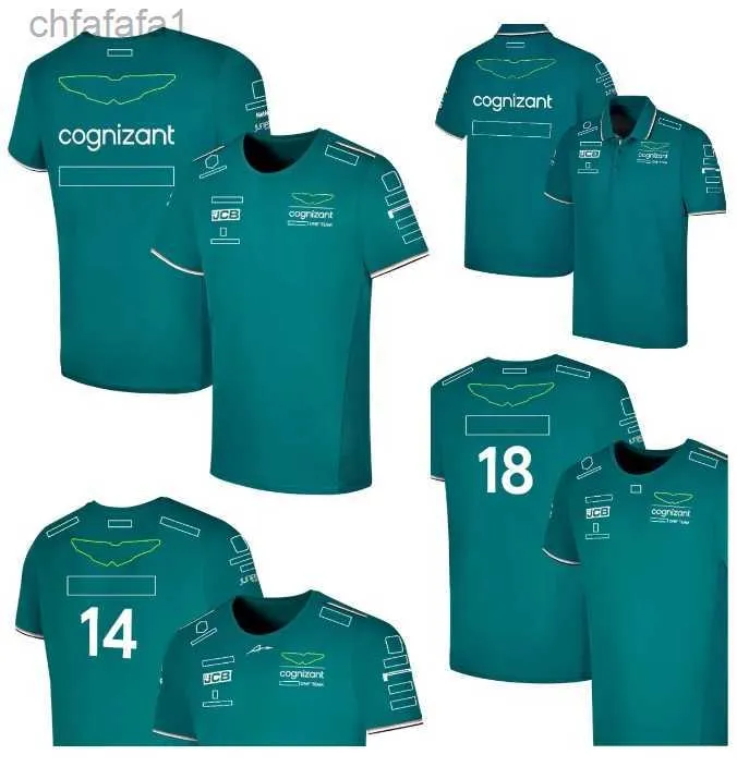 F1 officieel teamcoureur T-shirt Formule 1 Racing poloshirt korte mouw dezelfde fans zomermode groene jersey T-shirt op maat 94TK