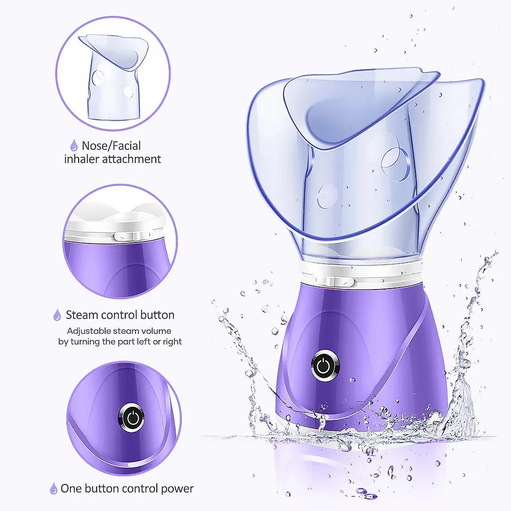 Face Steamer Deep Cleanser Mist Steam Sprayer Spa Skin Vaporizer Bevorder de bloedcirculatie 240306