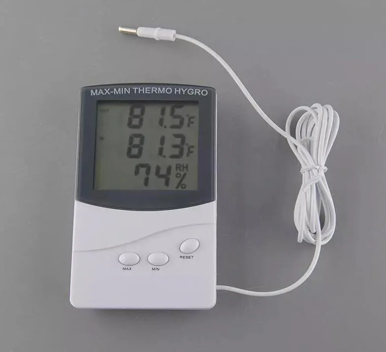 KTJ TA318 Haute Qualité Numérique LCD Intérieur Extérieur Thermomètre Hygromètre Température Humidité Thermo Hygro Mètre MINI MAX Pomodor1777598