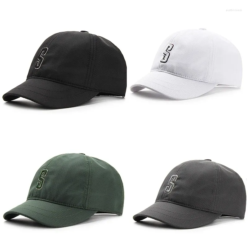 Czapki piłki sportowe krótkie brzeg baseball Szybkie suche czapki dla kobiet mężczyzn na świeżym powietrzu Letter Letter Snapback Tata