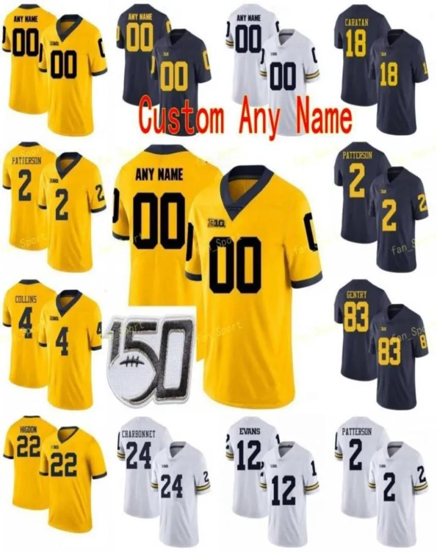 College Jerseys Michigan Wolverines 6 Cornelius Johnson 29 Glasgow 81 Zach Gentry 50 Chase Winovich Custom Football STITCHED8912167