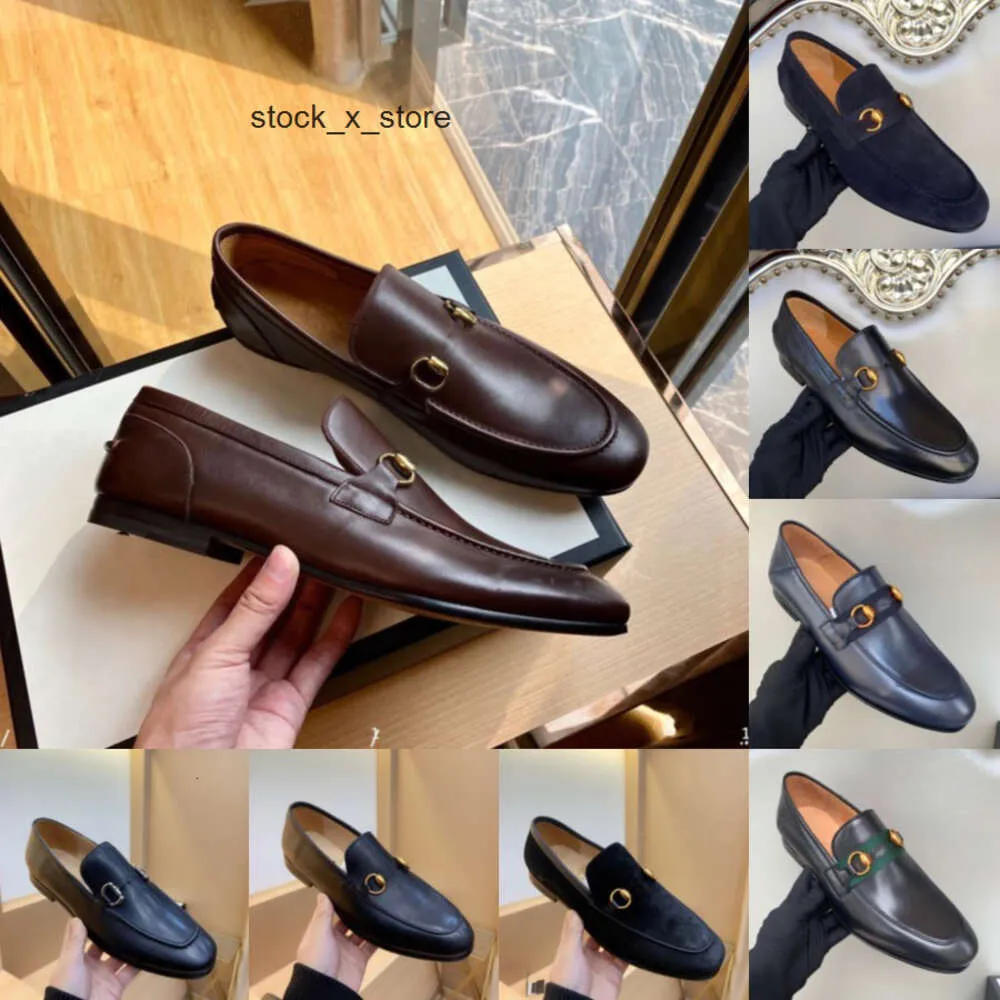 xjp gucci gg guccie Mocassins de créateur pour hommes Mocassins en cuir véritable Chaussures pour hommes Mule imprimée en métal Mocassins à bout rond Mule Chaussures d'affaires de mode