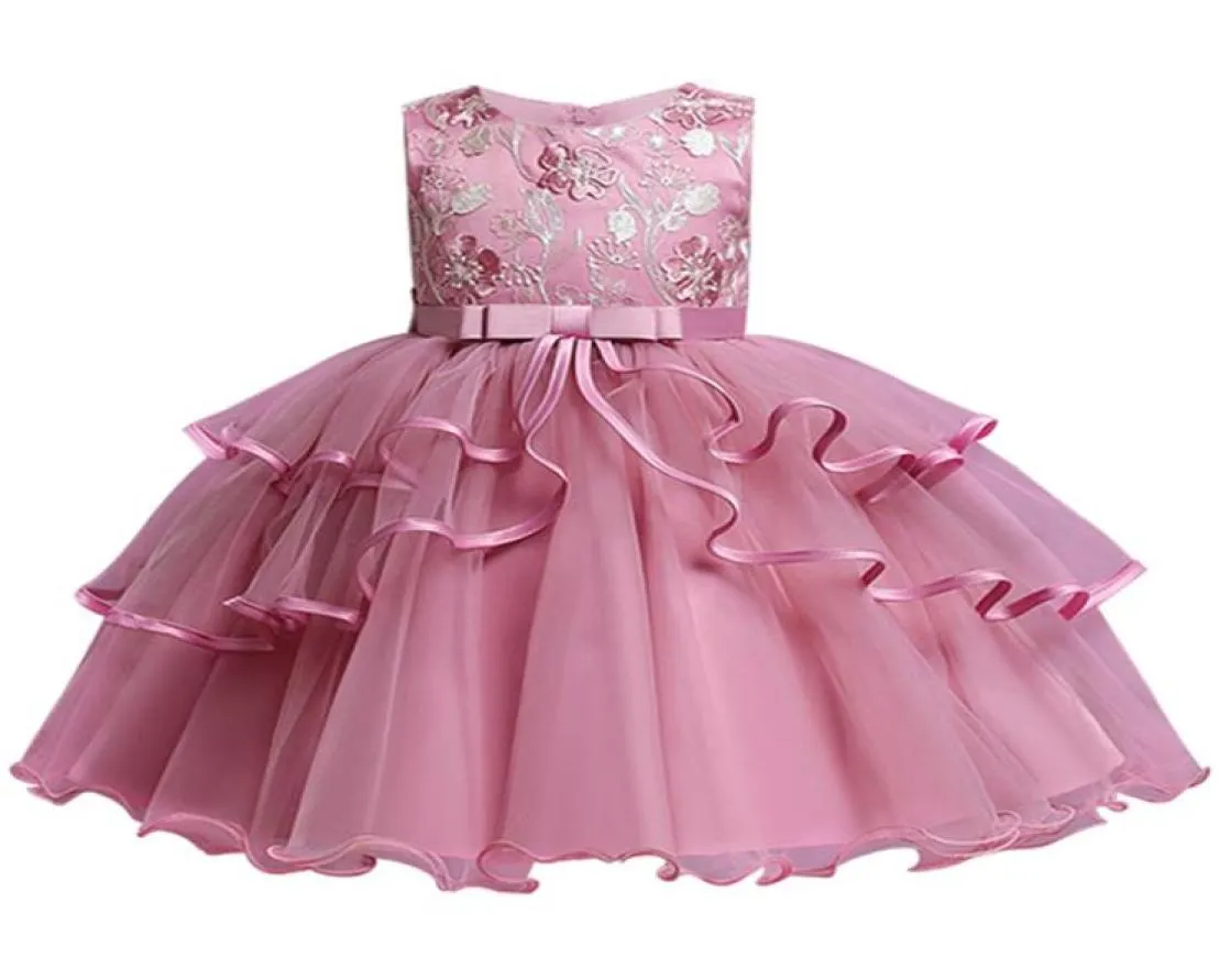 Robe de fille de fleur élégante princesse enfants fête robe de mariée dentelle Tutu enfants robes pour fille anniversaire robe de bal Vestido8846890