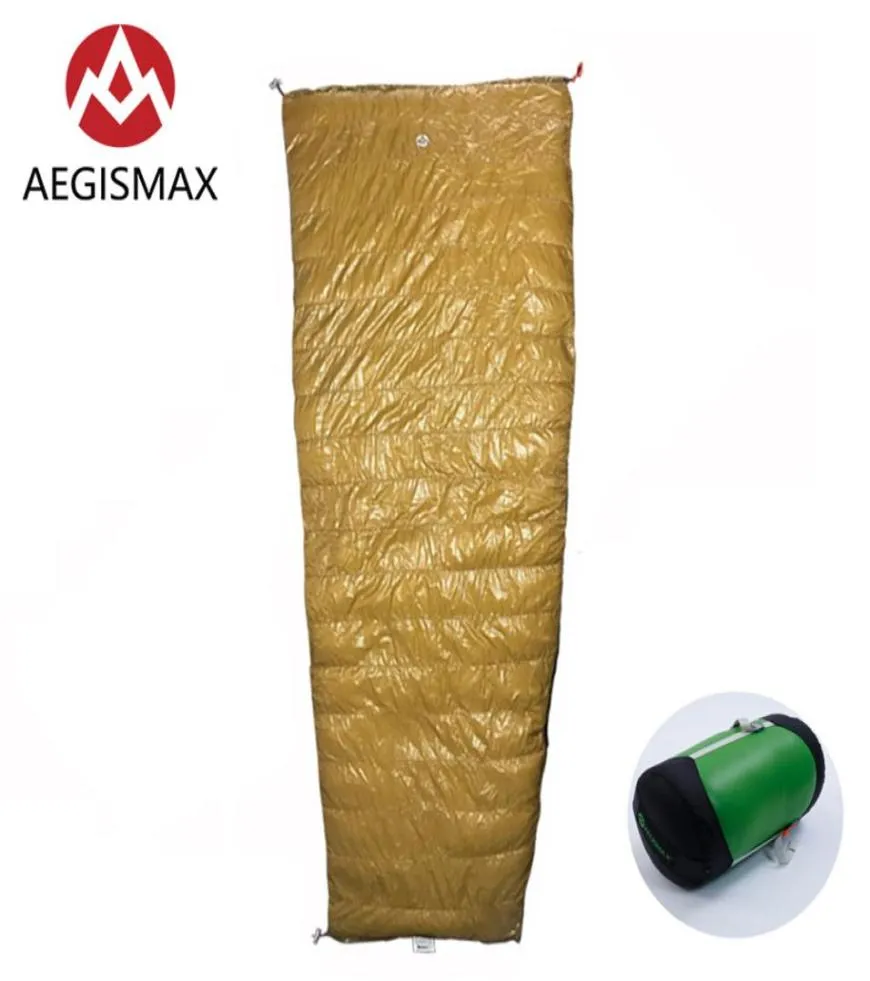 Aegismax Lightシリーズグースダウン寝袋エンベロープポータブルウルトラライトアウトドアキャンプハイキングトラベル7344568