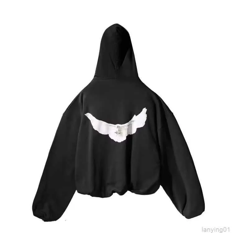 Mens Dove Hoodie Sweatshirts Designer Kanyes Classic Wests CPFM Hoodies Three Party Joint Name Peace Doves Tryckt kvinnor