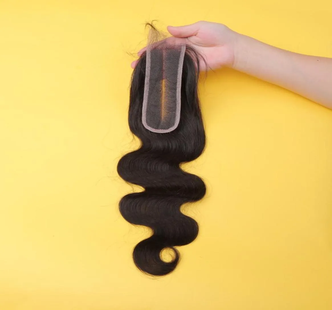 Indiase 26 sluiting body wave middelste deel natuurlijke kleur Bodywave sluiting voor Afro-Amerikaanse vetersluitingen alleen pre geplukt menselijk 8638706