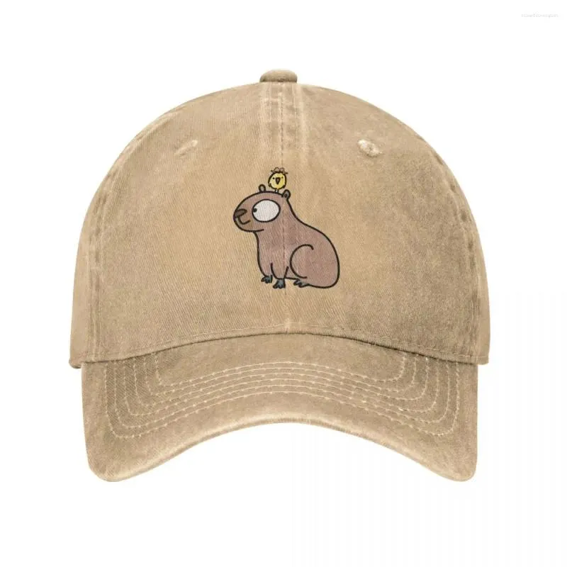 Ballkappen Capybara mit Vogel im Cowboyhut Thermovisier Sonne für Kinder Damen Strand Outlet 2024 Herren