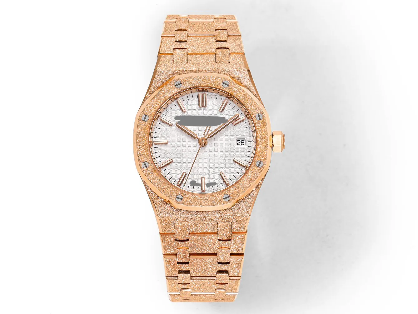 Vestido relógio de pulso moda relógio de pulso ap royal oak série 18k ouro rosa 33mm movimento quartzo relógio feminino 67653or