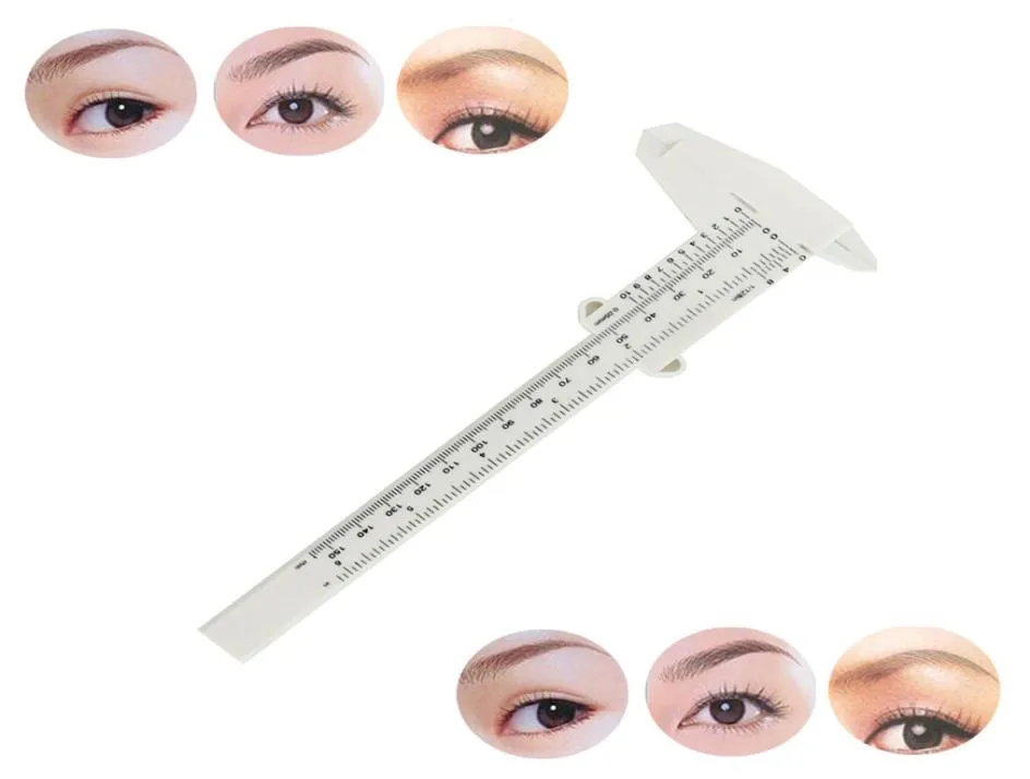 2017 Augenbrauenschablonen 1 STÜCK Microblading Wiederverwendbare Make-up-Messung Augenbrauenführung Lineal Permanente Werkzeuge Schablonen5046749