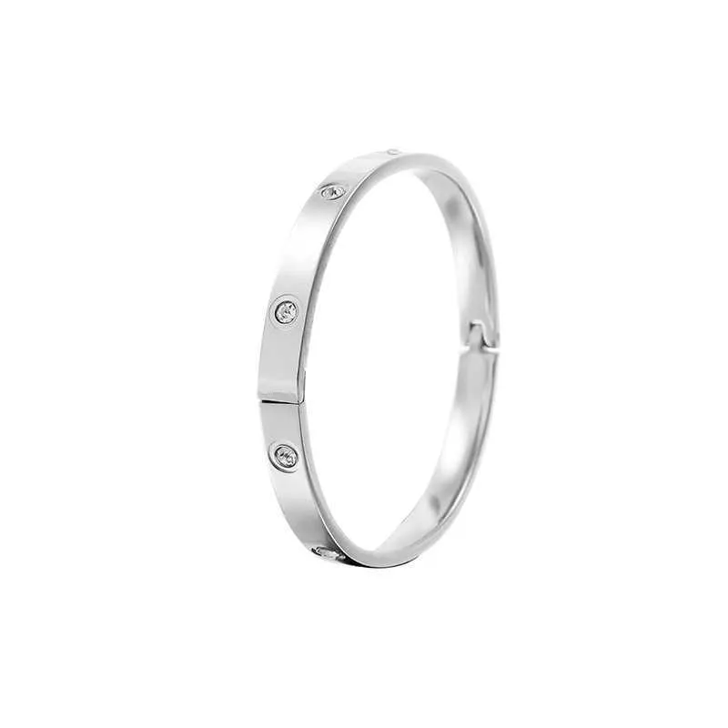 Bracelet minimaliste en acier inoxydable, dix diamants, Style Cati, haut de gamme, résistant aux couleurs, Niche en or, offre spéciale, B701