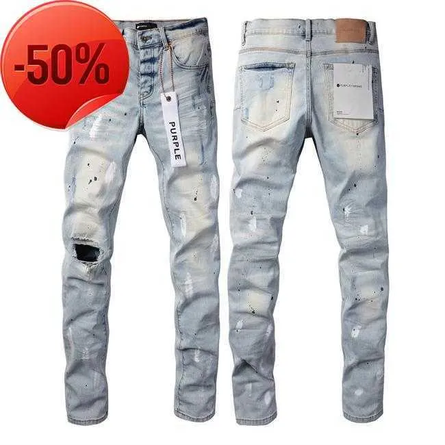 paarse jeans Denim broek Heren Paarse Designer Jean herenbroek High-end kwaliteit Recht ontwerp Retro Streetwear Casual joggingbroek Joggersbroek 912702516 PO