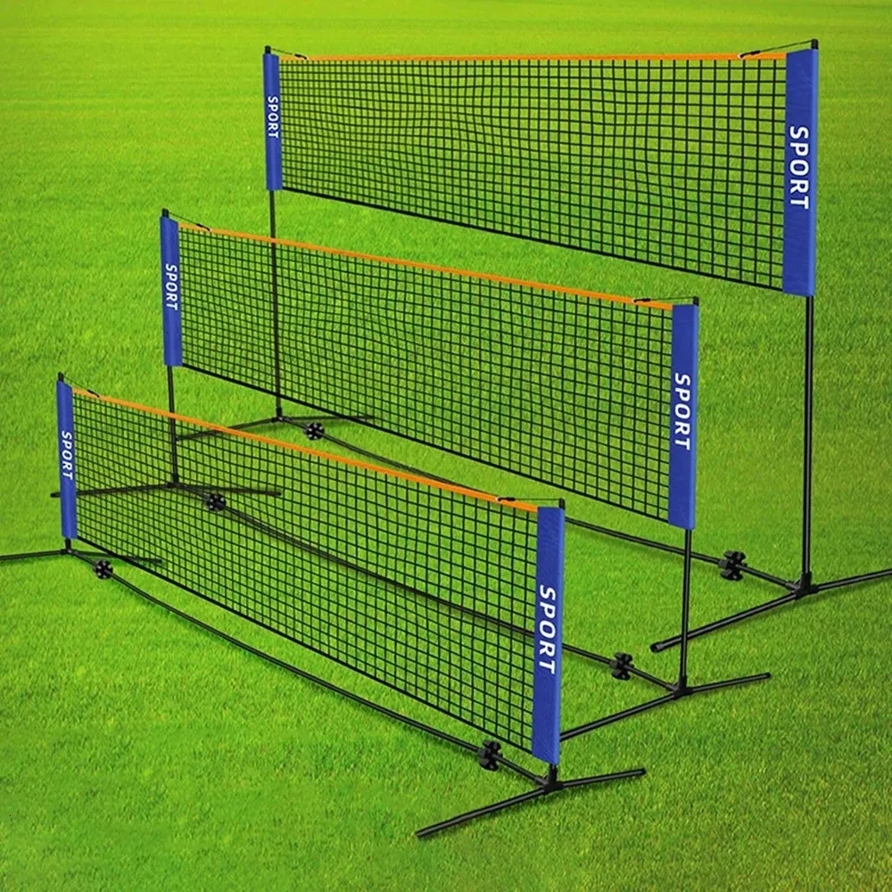 Bärbar vikning Standard Professional Badminton Net Inomhus utomhus sportvolleyboll Tennisträning Square Nets nät 240318