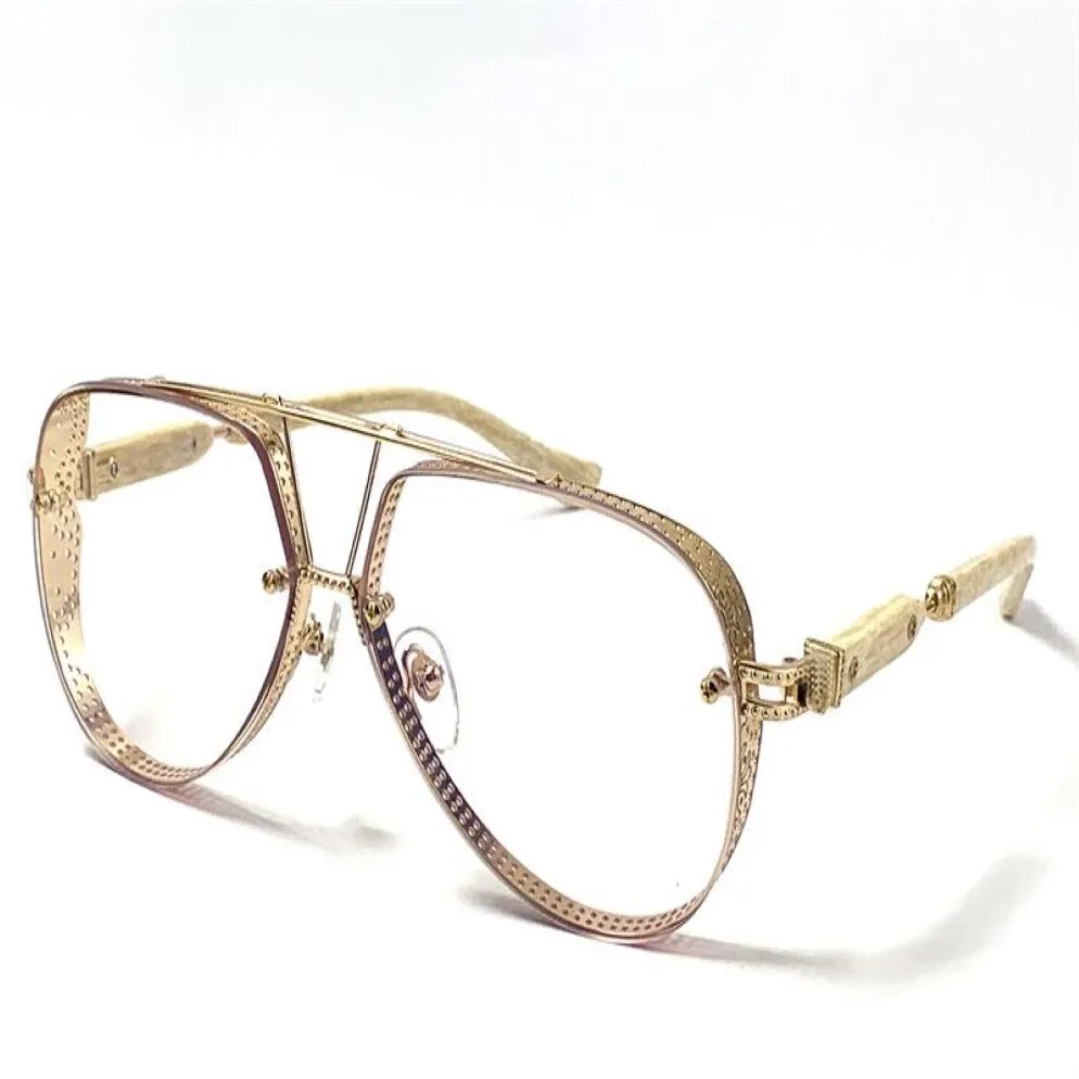 Novos óculos ópticos homens New York Design Sunglasses Pilot Metal Frame Postyank Goggles Style HD Clear Lens321J