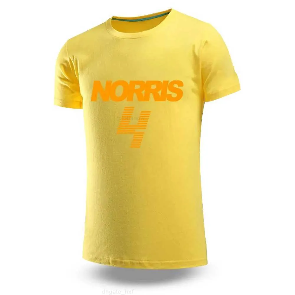 F1 McLaren racing fans 2023 mens Lando Norris new hot-selling printed breathable T-shirt leisure fitness O-neck short-sleeved s